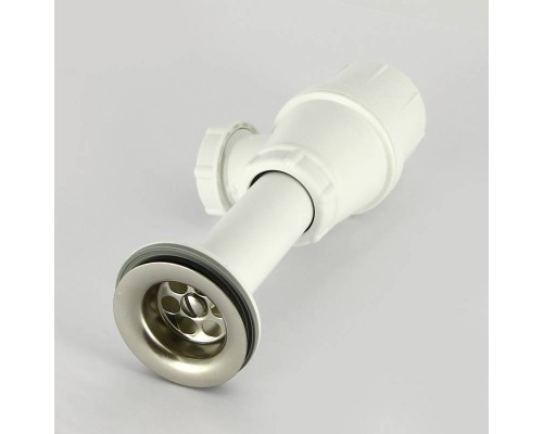 Сифон бутылочный с пробкой и розеткой без отвода, пластик VIEGA