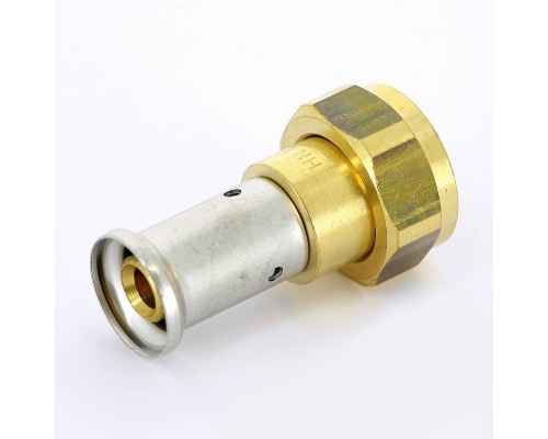 Муфта с накидной гайкой, плоская прокладка пресс HENCO 16x3/4" Муфта с накидной гайкой, плоская прокладка пресс HENCO 16x3/4"