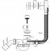 Слив-перелив McAlpine с автопереливом L575 х 34 мм 70 мм слив. пробкой выход D=40/50 мм хром
