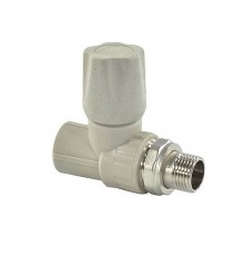 Клапан PP-R сер запорн Дн20х1/2" Ру25 НР прям д/рад VALFEX 1014620012Г