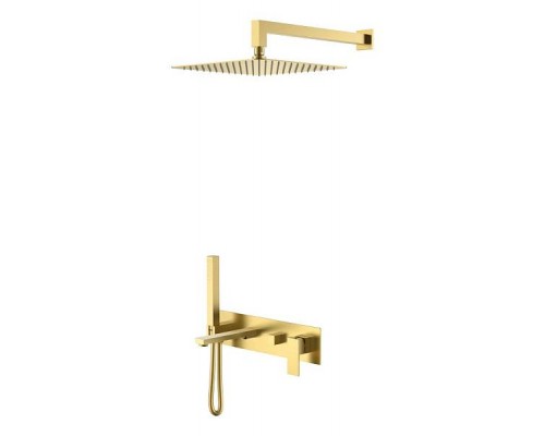Boheme Qubic Смеситель для ванны встроенный 42x18,8x10h см, цвет: matt gold 474-MG