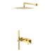 Boheme Qubic Смеситель для ванны встроенный 42x18,8x10h см, цвет: matt gold 474-MG