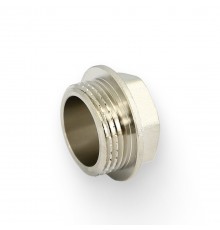 Заглушка Н 1/2 со шляпкой под плоскую прокладку, никелированная