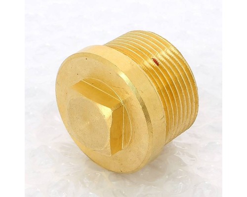 Заглушка Н Viega 1"1/4 с квадратом и бортиком бронза