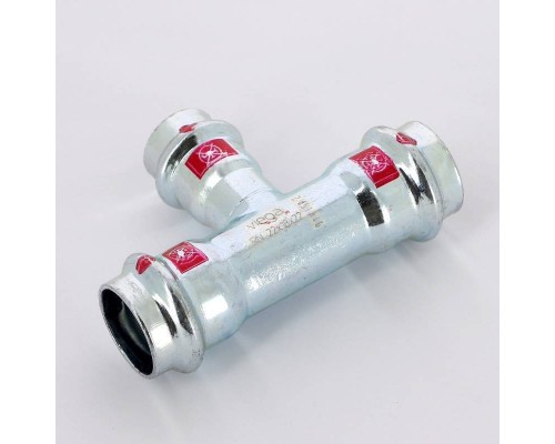 Тройник пресс оцинкованная сталь Prestabo VIEGA 22х18х22