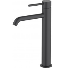AQ1304MB ЕВРОПА смеситель для раковины высокий 215, без донного клапана, матовый черный AQ1304MB