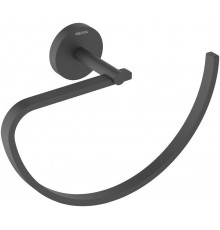 AQ4621MB БЕТТА полотенцедержатель овальный, матовый черный AQ4621MB