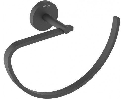 AQ4621MB БЕТТА полотенцедержатель овальный, матовый черный AQ4621MB