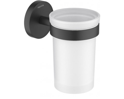 AQ4104MB ЕВРОПА стакан с держателем, матовый черный AQ4104MB