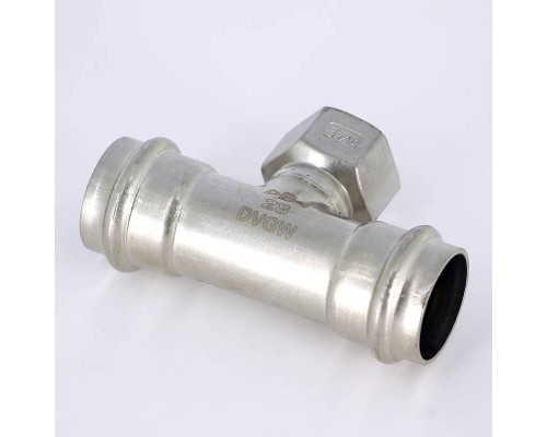 Тройник В-пресс IBP 28 x 3/4" x 28 нерж.сталь Тройник В-пресс IBP 28 x 3/4" x 28 нерж.сталь