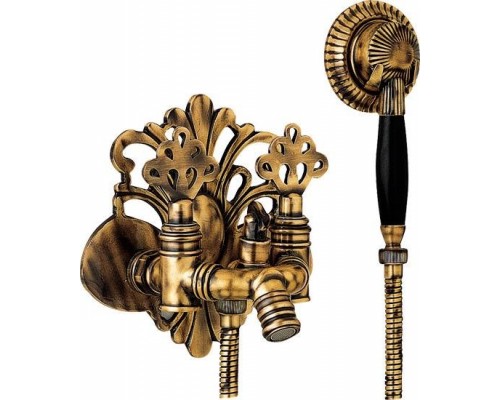 102202001EX OTTOMAN смеситель для ванны с душевым комплектом антик лак 102202001EX