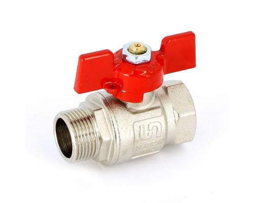 Кран шаровой НВ полнопроходной бабочка Uni-Fitt 3/4"