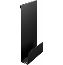 24951370000 UNIVERSALARTIKEL Полочка для душа навесная, со сливными прорезямии и интегрированными крючками, черный матовый 24951370000