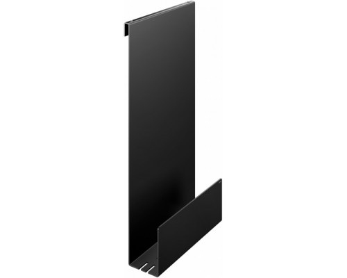 24951370000 UNIVERSALARTIKEL Полочка для душа навесная, со сливными прорезямии и интегрированными крючками, черный матовый 24951370000