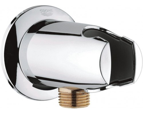 28406000 Movario Подключение для душевого шланга с держателем с защитой от обратного потока, хром 28406000