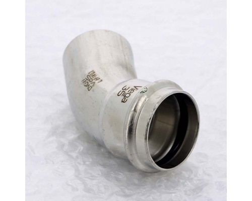 Угол-вставка пресс 45 град. нержавеющая сталь Sanpress Inox VIEGA 35 Угол-вставка пресс 45 град. нержавеющая сталь Sanpress Inox VIEGA 35