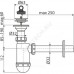 Сифон умыв бут лит/вып 1 1/4"x32 пр/тр 32 нерж/сетка Alca A410