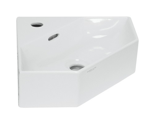 LINE 35 Умывальник угловой ВКС Белый S1 (WB.CR/Line/35-C/WHT.G/S1) WB.CR/Line/35-C/WHT.G/S1