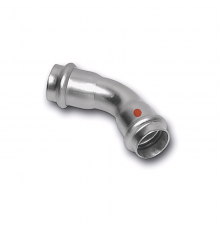 Отвод, Sanha, NiroPress AISI304L, 45°, ВПр-ВПр, 88,9, нержавеющая сталь, 91041.3