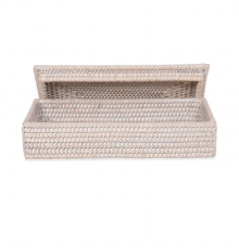 Контейнер универсальный, Decor Walther, BASKET, с крышкой, шгв 300-160-60, цвет-ротанг светлый (Rattan hell)