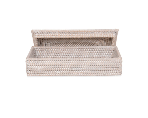 Контейнер универсальный, Decor Walther, BASKET, с крышкой, шгв 300-160-60, цвет-ротанг светлый (Rattan hell)