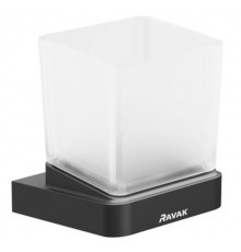 Держатель со стаканом (стекло) TD 210.20 черный X07P557