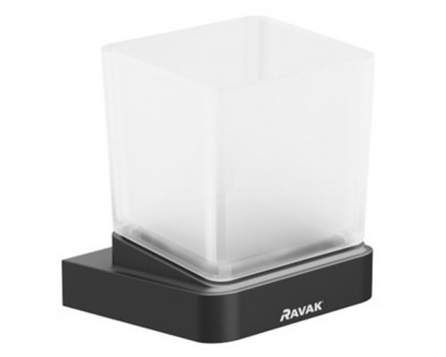 Держатель со стаканом (стекло) TD 210.20 черный X07P557