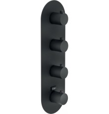 WE00104/TBM LIVE термостатический смеситель для ванны 4 выхода (внешняя часть), матовый черный WE00104/TBM