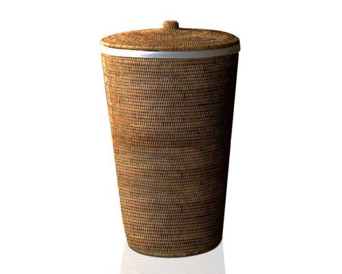 Корзина для белья, Decor Walther, BASKET, WB, шгв 400-400-650, цвет-ротанг темный (Rattan dunkel)