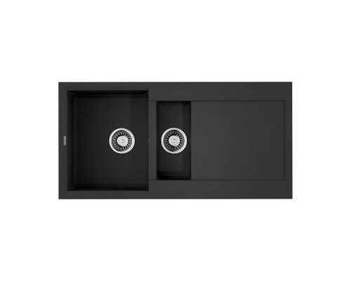 Omoikiri Sakaime 100-2-BL Кухонная мойка Tetogranit 100x50 см, цвет: черный 4993892
