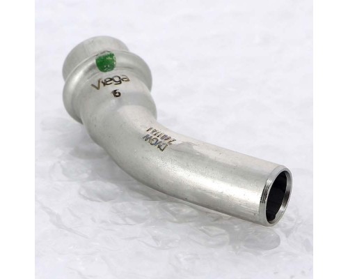 Угол-вставка пресс 45 град. нержавеющая сталь Sanpress Inox VIEGA 15