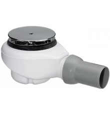 578916 Tempoplex Plus сифон для душевого поддона, для отверстия 90мм, 0,85 л/сек., горизонт. отвод, накладка хром 578916