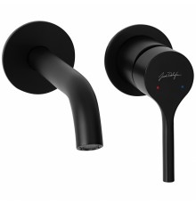 E28318-BL ELATE cмеситель для раковины на 2 отв., матовый черный E28318-BL