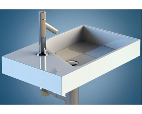 RYTHMIK EXP112-Z-00 Подвесная раковина-столешница гладкая нижняя поверхность, Ш80Г37 см. Одно отверстие для смесителя. Может устанавливаться на мебе EXP112-Z-00