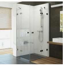 BSRV4-90 душевой уголок квадратный с угловым входом,хром+Транспарент 1UV77A00Z1