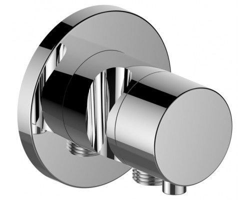 59557011201 IXMO Встраиваемый запорный вентиль с переключателем на 2 потребителя, выводом для шланга и держателем лейки DN 15, хром 59557011201