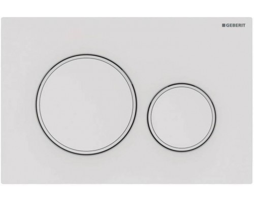 115.882.01.1 Клавиша смыва Sigma 20, двойной смыв, к 111.300/350/361/362/380/390/796 белый матовый лак, легко чистящееся покрытие, белый 115.882.01.1