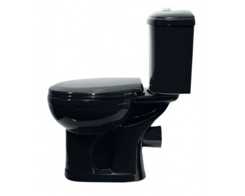 47374110402 (старый арт. 47374130402) Унитаз-компактДораСтандарт/ черный, нижний подвод воды, горизонтальный выпуск 47374110402