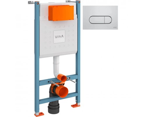 800-1873 Комплект: инсталляция Core 732-5800-01 и панель смыва Root R 740-2280 цвет глянцевый хром, 3/6 л, глубина установки 12 см, с крепежами 800-1873