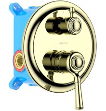 AQ1546PG КЛАССИК смеситель для ванны 2 режима (внешняя и скрытая часть), полир. золото AQ1546PG