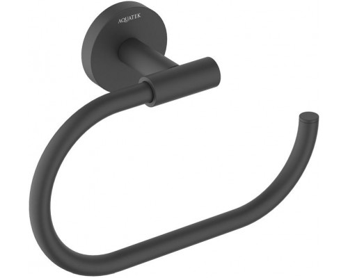 AQ4221MB ОБЕРОН полотенцедержатель овальный, матовый черный AQ4221MB