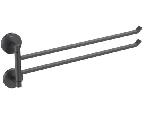 AQ4613MB БЕТТА полотенцедержатель двойной, матовый черный AQ4613MB