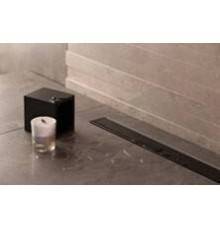 Душевой лоток, Pestan, Confluo Frameless Line Black Glass, шдв 850-120-100, цвет-хром матовый/чёрное стекло глянец