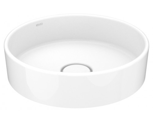 32880310400 STAGELINE Керамический умывальник D=400 mm, без перелива, вкл. принудительный слив G 1 1/4 и керамическую крышку, белый 32880310400