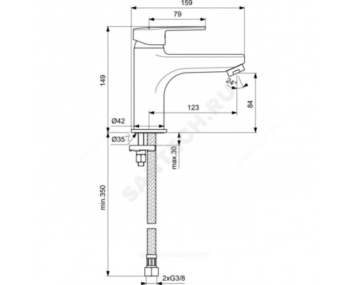 Смес/умыв IDEALSTYLE однор лит/изл Ideal Standard BD039AA