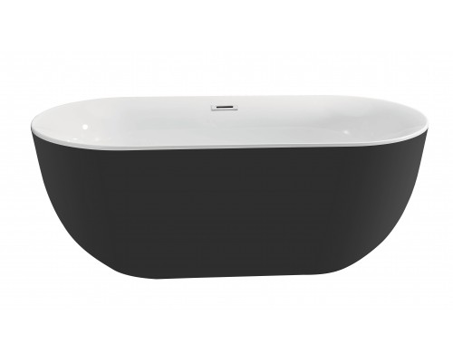 AQ-144778Bl АФИНА Ванна акриловая, отдельностоящая, 1700780600. В комплекте со сливом и ножками. Цвет белый глянцевый. Фронтальная панель: черная AQ-144778Bl
