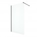 AQ WIW 12020BL Душевая перегородка Walk in с держателем 1200x2000 профиль черный, стекло прозрачное AQ WIW 12020BL
