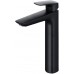 AQ1004MB ВЕГА смеситель для раковины высокий 227 без донного клапана, матовый черный AQ1004MB