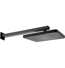 AQ2081MB прямоугольный верхний душ настенный 305х205х25 мм, матовый черный AQ2081MB