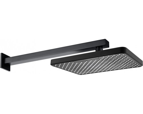 AQ2081MB прямоугольный верхний душ настенный 305х205х25 мм, матовый черный AQ2081MB